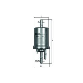 MAHLE ORIGINAL KL 156/3 Fuel filter In-Line Filter buy cheap online