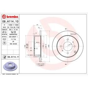 BREMBO COATED DISC LINE 08.A114.11 Bremsscheibe
