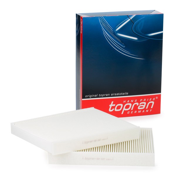 TOPRAN 501 647 Innenraumfilter Länge: 247mm, Breite: 206mm, Höhe: 31mm