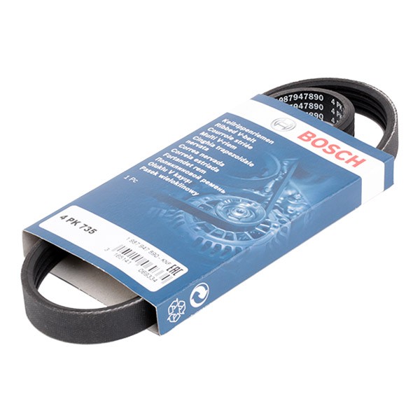 BOSCH Courroie Trapézoïdale à Nervures 1 987 947 890 RENAULT,DAEWOO,CHEVROLET,CLIO II BB0/1/2_, CB0/