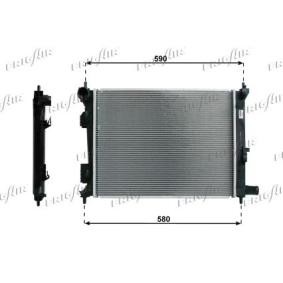 Radiador, refrigeración del motor Malla radiador: 500 x 385 x 12 mm con OEM número 25310 1R000