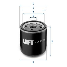 Olejový filtr 1651060B11 UFI 23.131.00 MERCEDES-BENZ, RENAULT, TOYOTA, NISSAN, SUZUKI