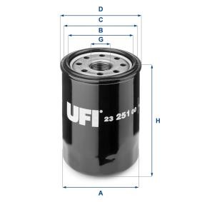 Olejový filtr 16510-61A21-000 UFI 23.251.00 VOLVO, SUZUKI, SUBARU