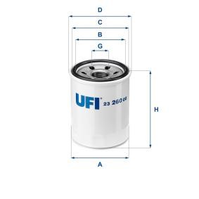 Olejový filtr F EY0-14302 UFI 23.260.00 MAZDA, NISSAN, HONDA, MERCURY