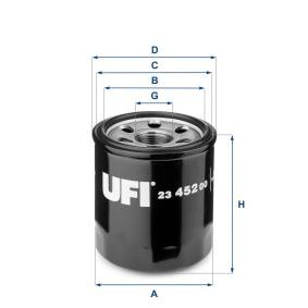Olejový filtr 2 630 002 500 UFI 23.452.00 MAZDA, HYUNDAI, HONDA, KIA, MITSUBISHI