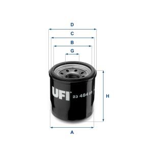 Olejový filtr 15208-9F600 UFI 23.484.00 RENAULT, NISSAN, SUBARU, DACIA, INFINITI