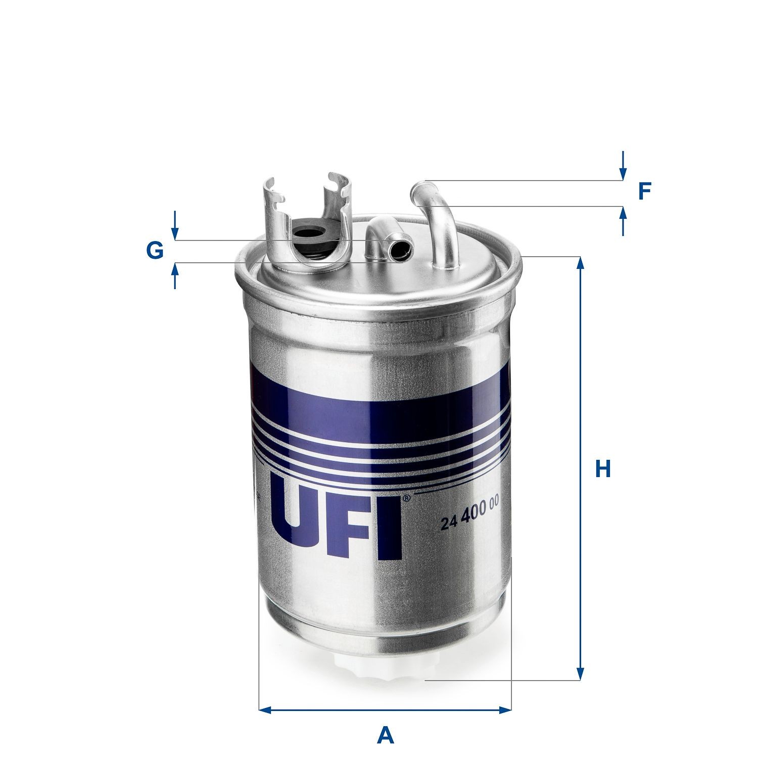 UFI  24.400.00 Kraftstofffilter Höhe: 145mm