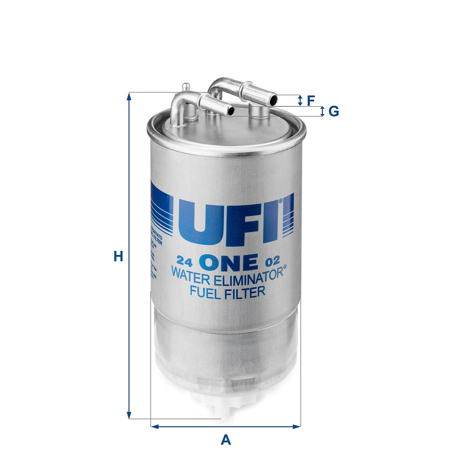 UFI  24.ONE.02 Filtro combustible Altura: 193mm