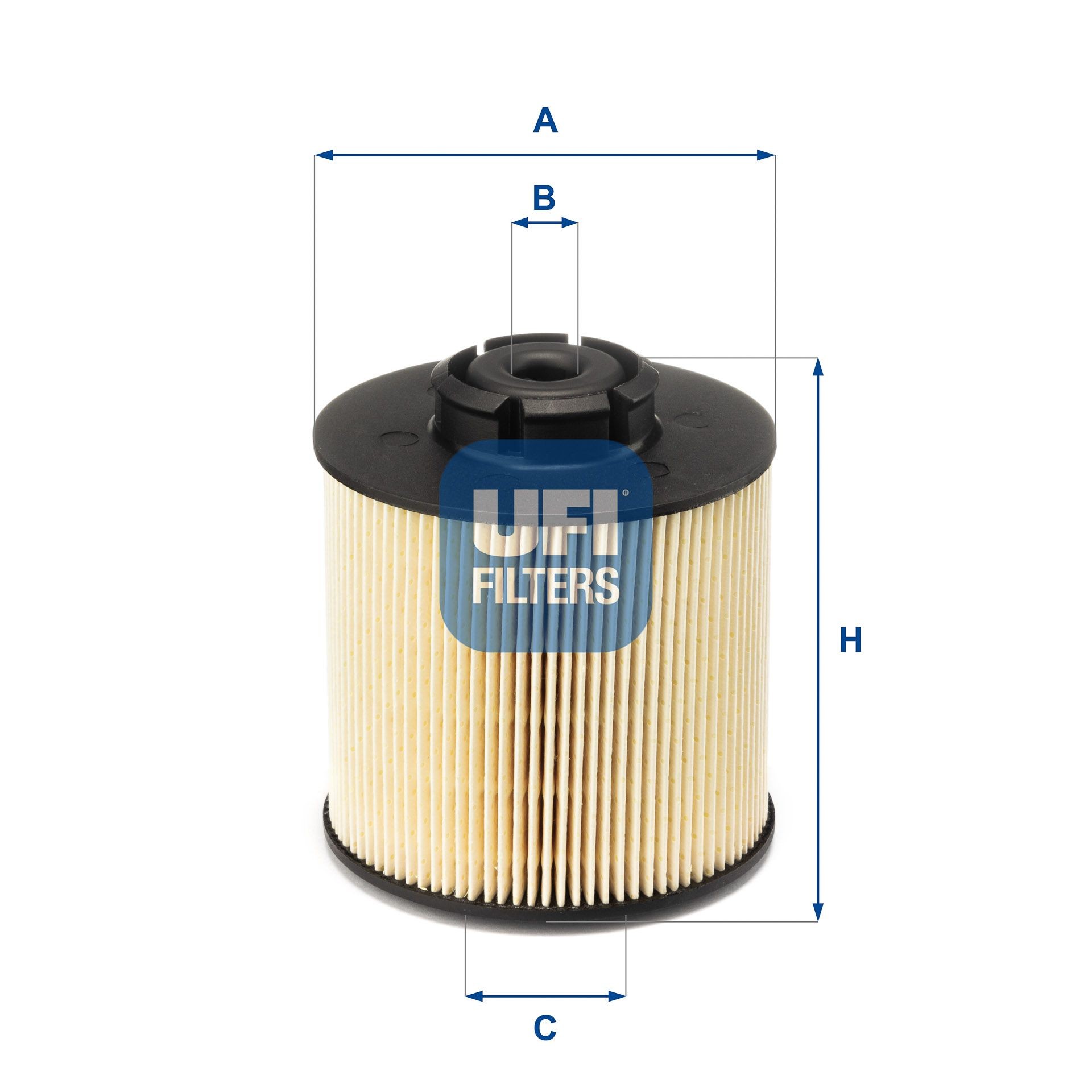 UFI  26.017.00 Filtro carburante Alt.: 101mm