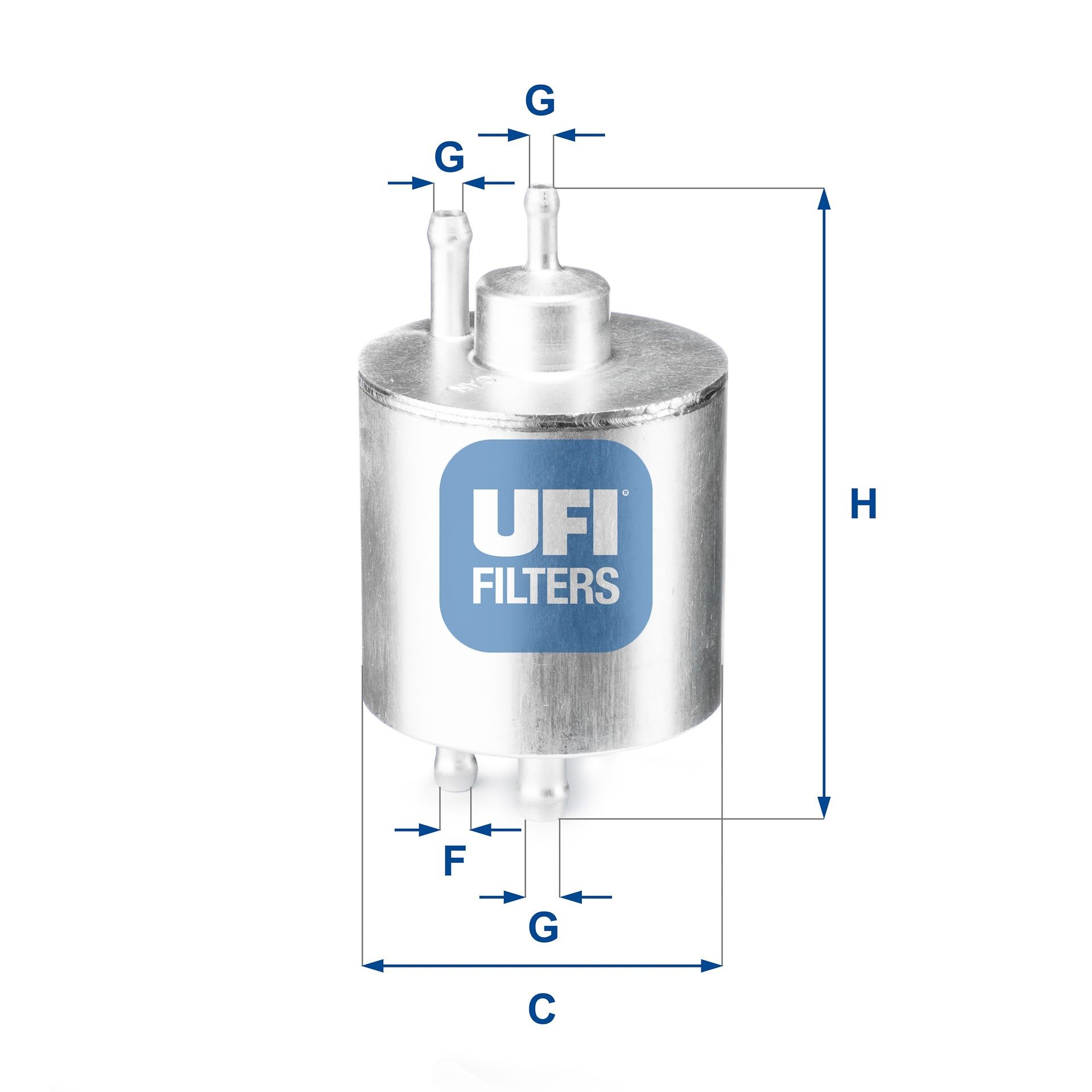 UFI  31.834.00 Filtro combustible Altura: 126mm