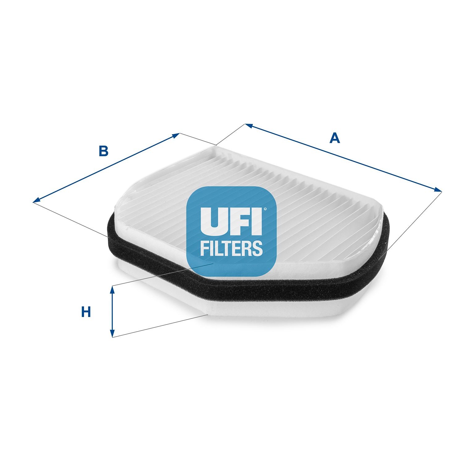 UFI  53.007.00 Filtro de habitáculo Long.: 268,5mm, Ancho: 219,5mm, Altura: 54mm