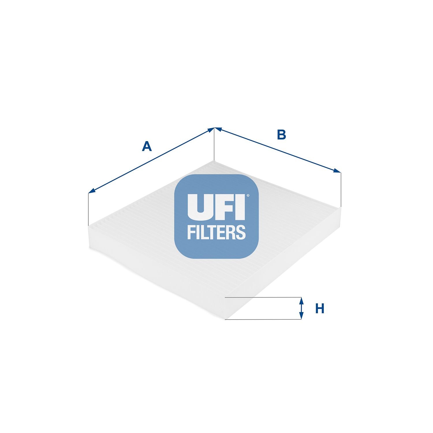 UFI  53.031.00 Filtro de habitáculo Long.: 252mm, Ancho: 216mm, Altura: 31mm
