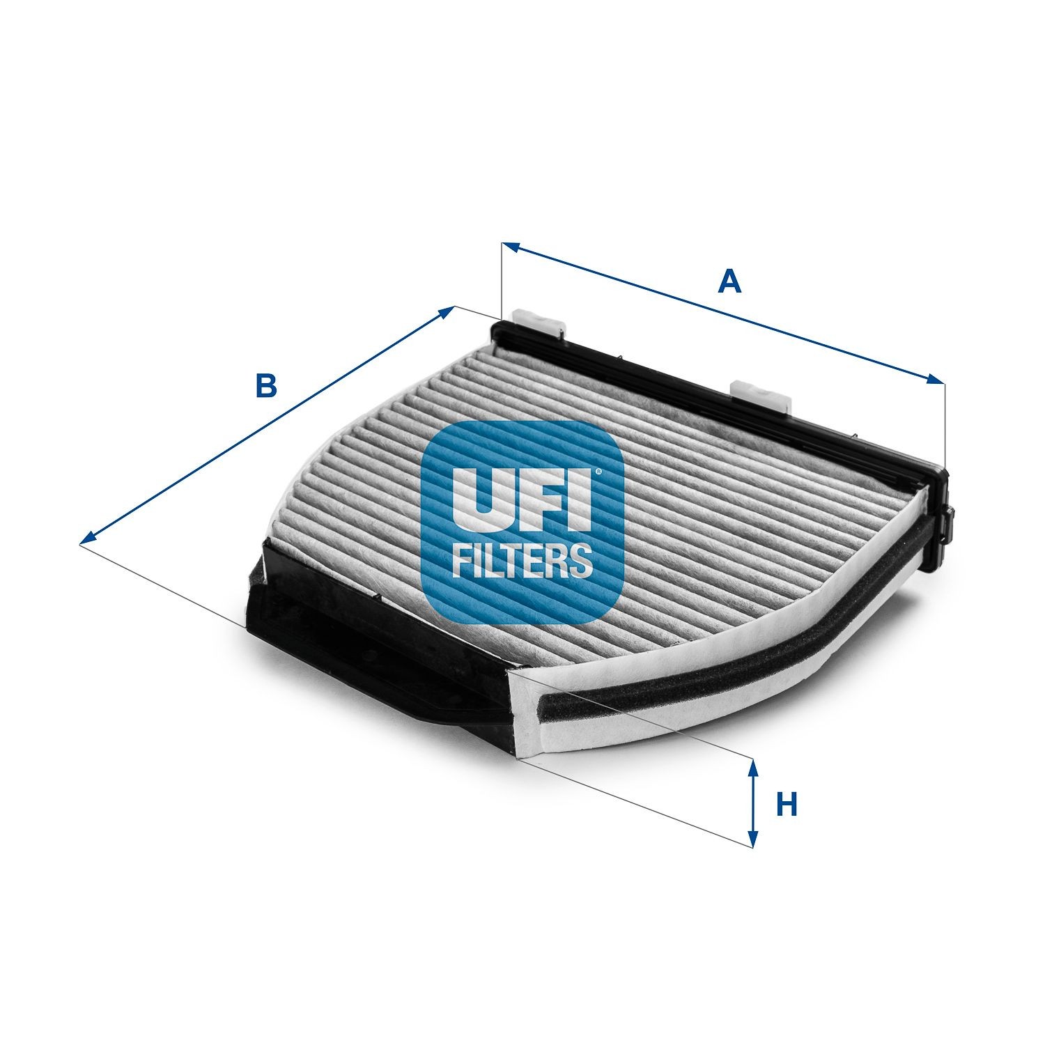 UFI  54.163.00 Filtro de habitáculo Long.: 284mm, Ancho: 261mm, Altura: 44mm