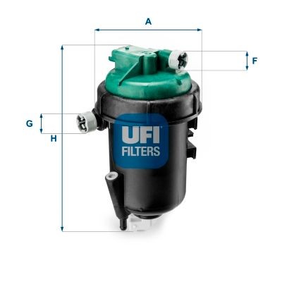 UFI  55.145.00 Kraftstofffilter Höhe: 213mm