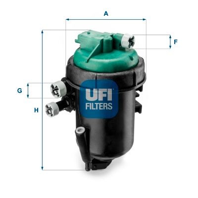 UFI  55.173.00 Kraftstofffilter Höhe: 213mm