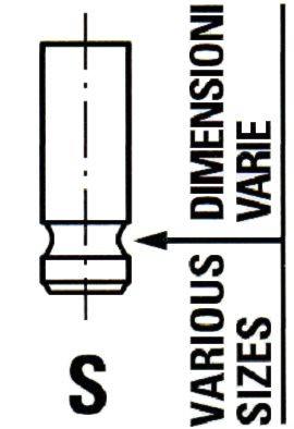 IPSA  VL184100 Výfukový ventil Délka: 108,6mm, Talířek ventilu - ?: 29,9mm, Dřík ventilu - ?: 5,5mm
