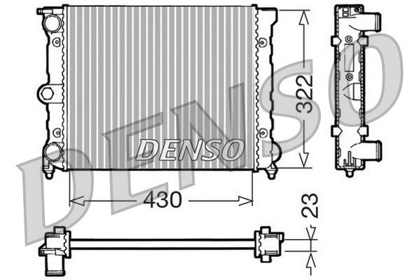 DENSO  DRM32022 Radiador, refrigeración del motor
