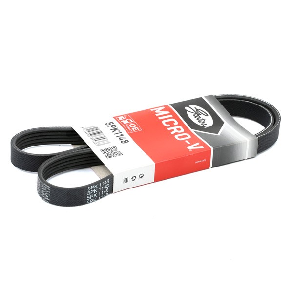 GATES Jeu De Courroie Trapézoïdale à Nervures K015PK1148 Jeu de courroies trapézoïdales à nervures F