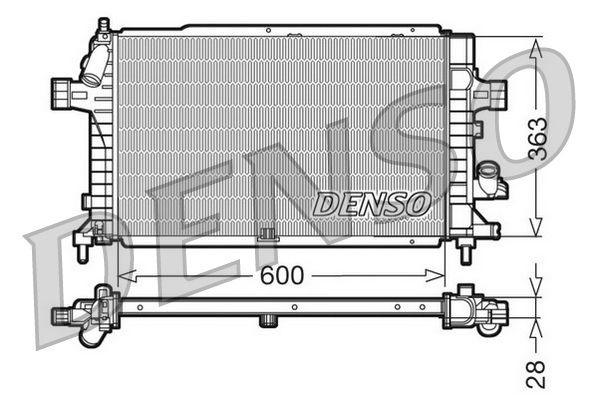 DENSO  DRM20102 Radiador, refrigeración del motor