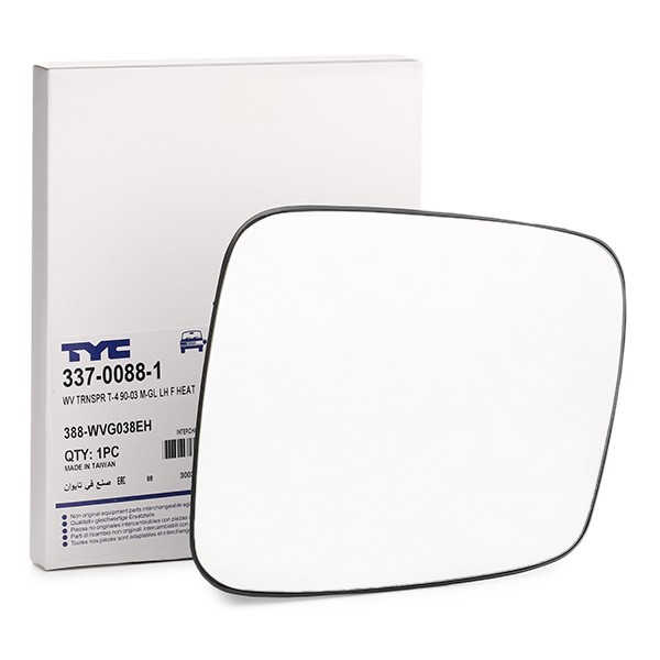 TYC Miroir De Rétroviseur 337-0088-1 Glace Retroviseur,Verre De Rétroviseur VW,TRANSPORTER IV Autobú