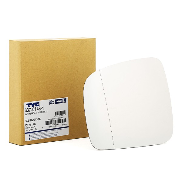 TYC Miroir De Rétroviseur 337-0146-1 Glace Retroviseur,Verre De Rétroviseur VW,TRANSPORTER V Furgón 