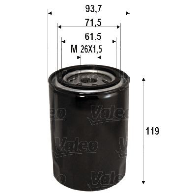 Filtro de aceite para motor VALEO 586090 3276425860902