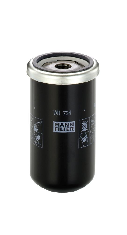 MANN-FILTER  WH 724 Filtro de aceite Ø: 76mm, Diámetro exterior 2: 71mm, Ø: 76mm, Diám. int. 2: 62mm, Altura: 151mm