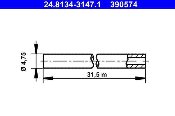ATE  24.8134-3147.1 Bremsleitung