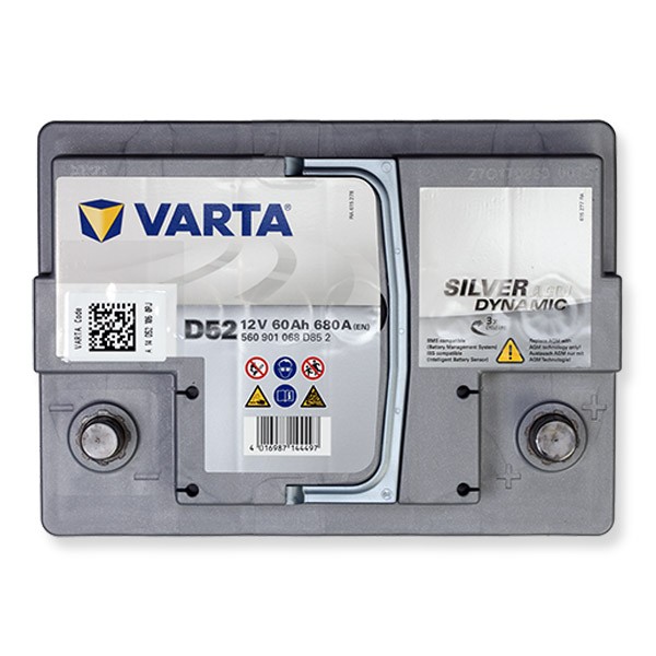 560901068D852 VARTA SILVER dynamic D52 D52 Batterie 12V 60Ah 680A B13 L2 AGM-Batterie  D52, 560901068 ❱❱❱ Preis und Erfahrungen