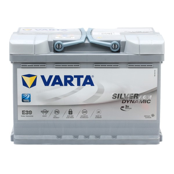 570901076D852 VARTA SILVER dynamic E39 E39 Batterie 12V 70Ah 760A B13 L3  Batterie AGM E39, 570901076 ❱❱❱ prix et expérience