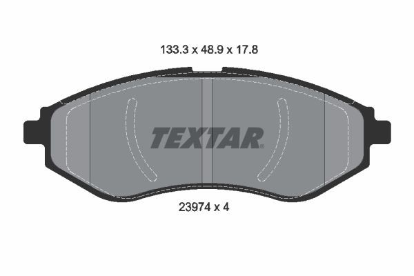 TEXTAR  2397401 Bremsbelagsatz Breite: 133,3mm, Höhe: 48,9mm, Dicke/Stärke: 17,8mm
