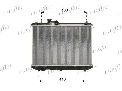 FRIGAIR  0114.3037 Radiador, refrigeración del motor Malla radiador: 375 x 555 x 16 mm