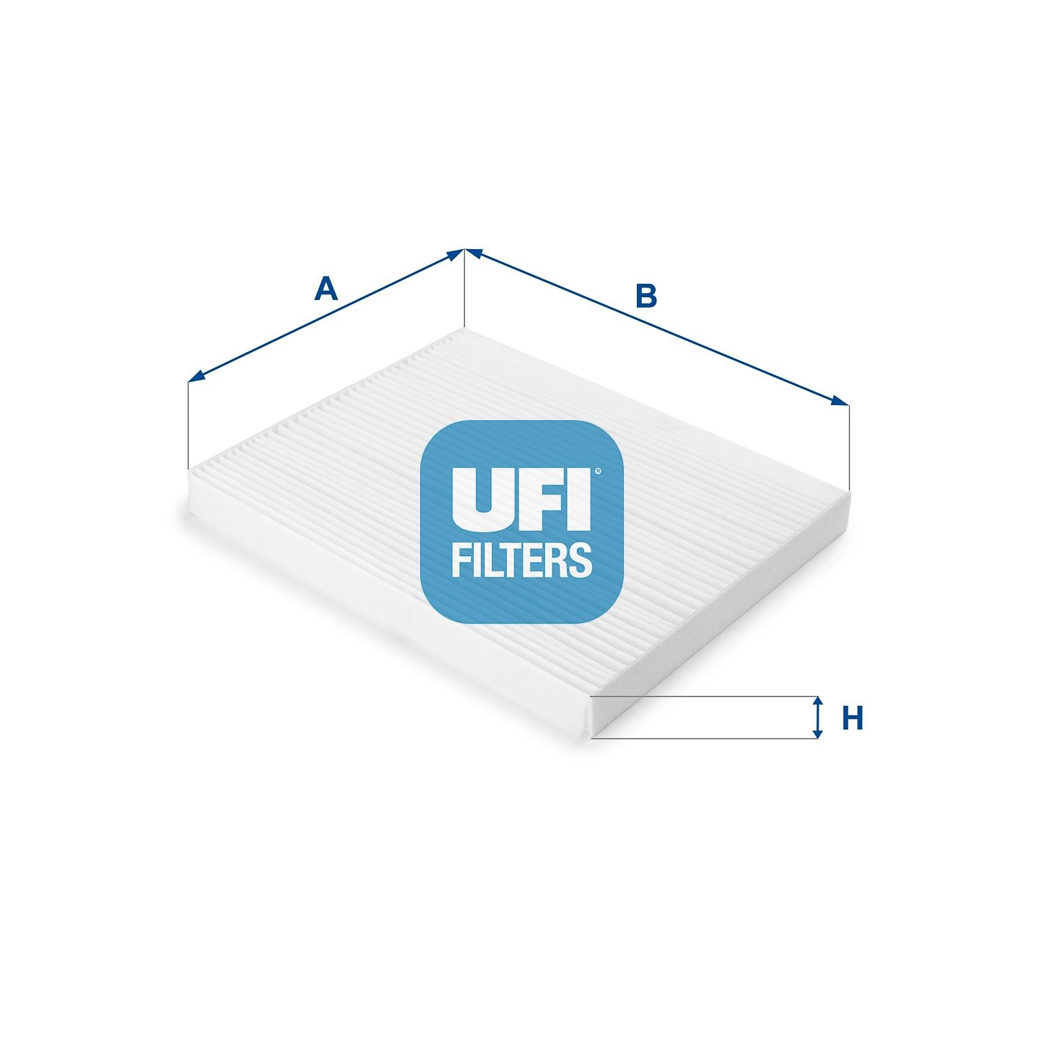 UFI  53.191.00 Filtro abitacolo Lunghezza: 188mm, Largh.: 238mm, Alt.: 20mm