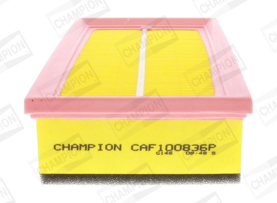 CHAMPION  CAF100836P Vzduchový filtr Délka: 250mm, Šířka: 132mm, Šířka 1: 126mm, Šířka 2: 122mm, Výška: 58mm, Výška 1: 48mm, Délka: 243mm