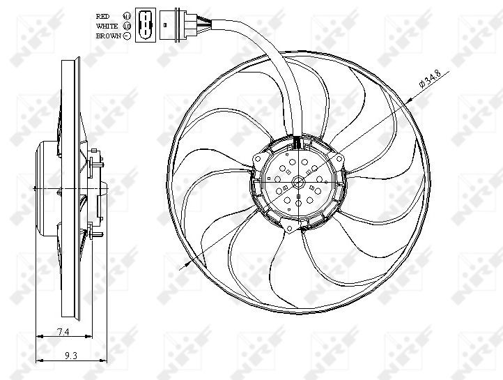 Вентилатор за охлаждане на двигателя NRF 47393 оценка