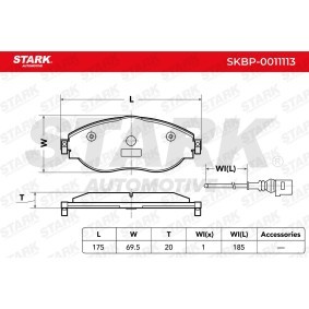 Bremsbelagsatz 7N0-698-151-B STARK SKBP-0011113