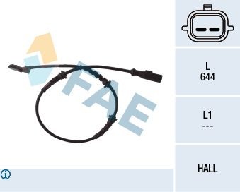 FAE  78055 ABS-Sensor Pol-Anzahl: 2-polig