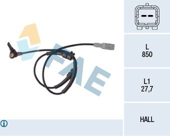 FAE  78087 ABS-Sensor Pol-Anzahl: 2-polig