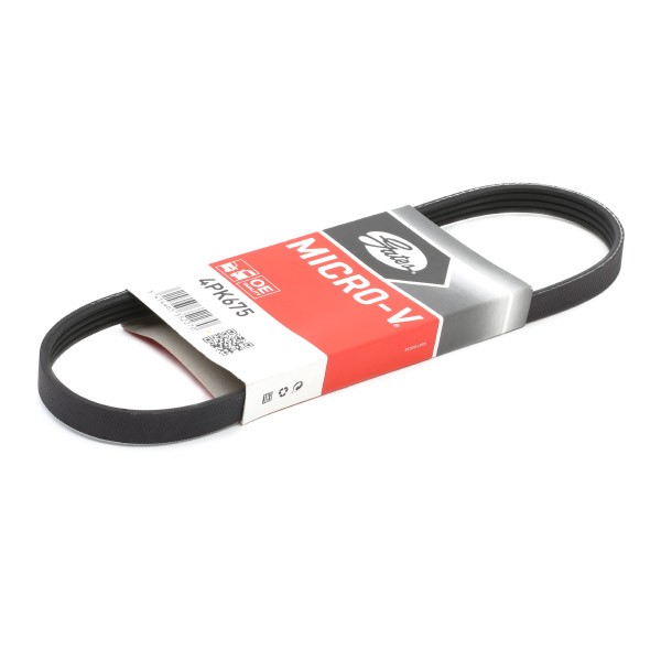 GATES Courroie Trapézoïdale à Nervures 4PK675 FIAT,HYUNDAI,KIA,PUNTO 188,PANDA 141A_,DOBLO 119,PUNTO