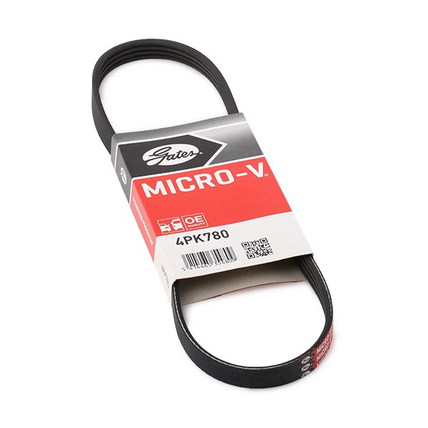 GATES Courroie Trapézoïdale à Nervures 4PK780 BMW,OPEL,FIAT,5 E39,3 E36,5 E34,5 Touring E39,7 E38,3