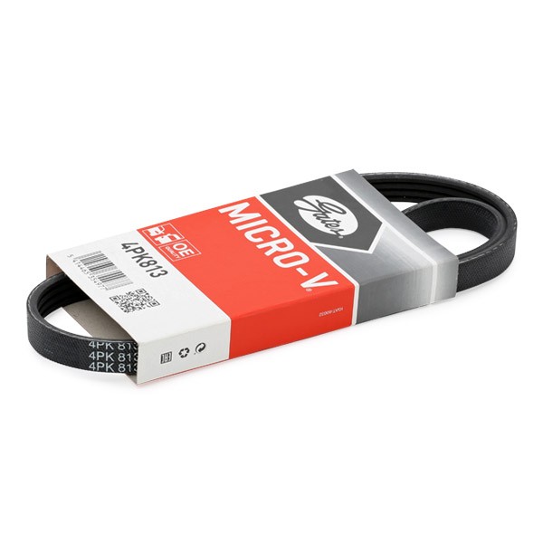 GATES Courroie Trapézoïdale à Nervures 4PK813 PEUGEOT,TOYOTA,HYUNDAI,205 II 20A/C,309 II 3C, 3A,205