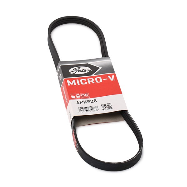 GATES Courroie Trapézoïdale à Nervures 4PK928 RENAULT,FIAT,TOYOTA,CLIO II BB0/1/2_, CB0/1/2_,TWINGO
