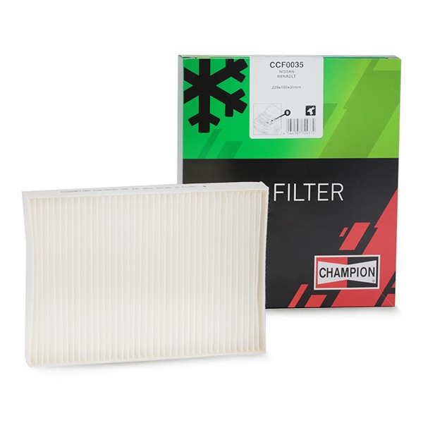 CHAMPION Filtre d'Habitacle CCF0035 Filtre à Pollen,Filtre De Climatisation RENAULT,NISSAN,CLIO II B