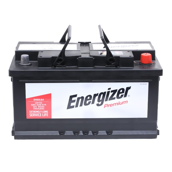 EM80-LB4 ENERGIZER PREMIUM Batterie 12V 80Ah 740A B13 LB4 Batterie