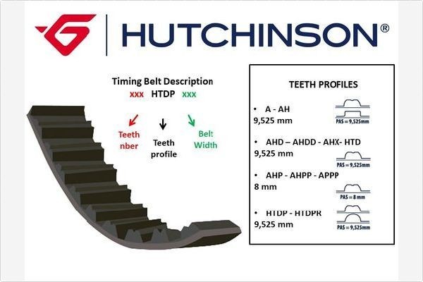 HUTCHINSON  125 HTDP 19 Zahnriemen Breite: 19,00mm