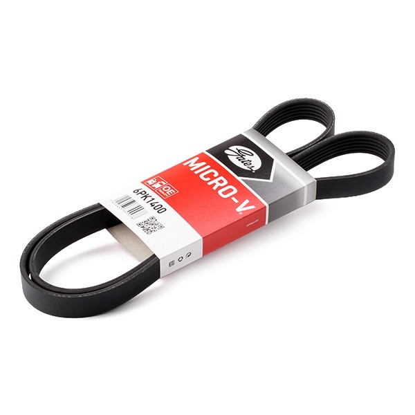 GATES Courroie Trapézoïdale à Nervures 6PK1400 RENAULT,TOYOTA,HYUNDAI,CLIO II BB0/1/2_, CB0/1/2_,KAN
