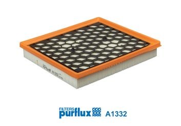 PURFLUX  A1332 Luftfilter Länge: 289mm, Breite: 259mm, Höhe: 44mm