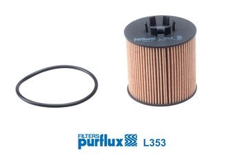 PURFLUX  L353 Filtro de aceite Ø: 65mm, Ø: 65mm, Diám. int.: 9mm, Altura: 72mm