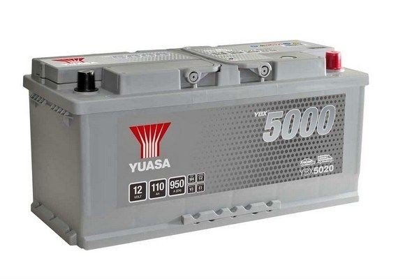 YBX5020 YUASA YBX5000 Batterie 12V 110Ah 950A L5 avec poignets ...