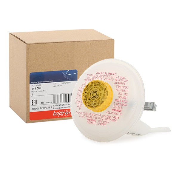 TOPRAN Vase d'expansion, liquide de frein 114 009 AUDI,VW,A4 8D2, B5,A6 4B2, C5,A4 Avant 8D5, B5,A6